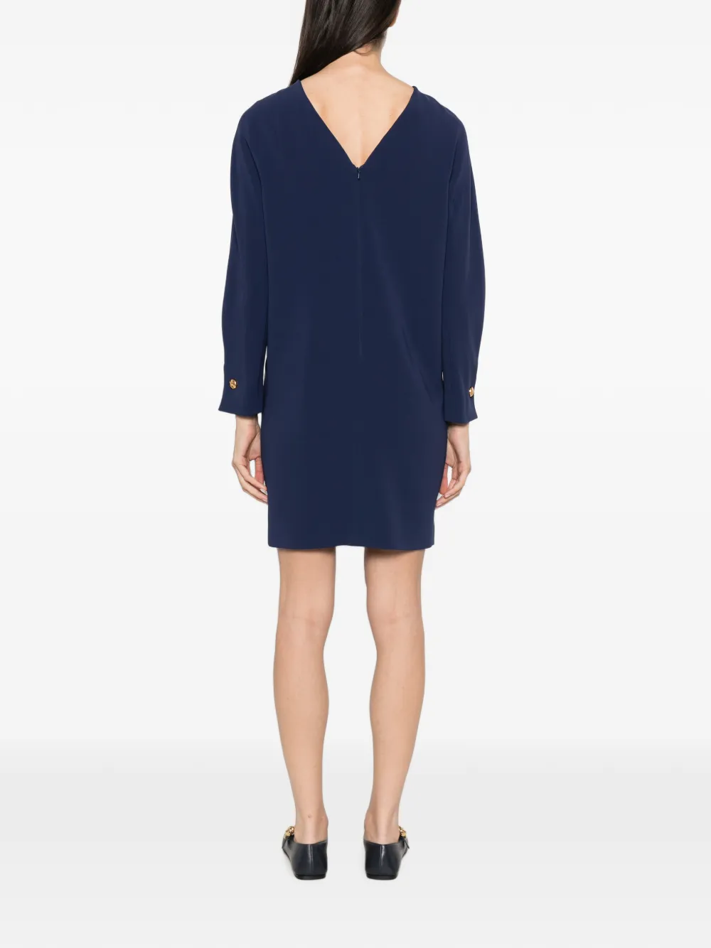 Max Mara button-cuff mini dress Blauw