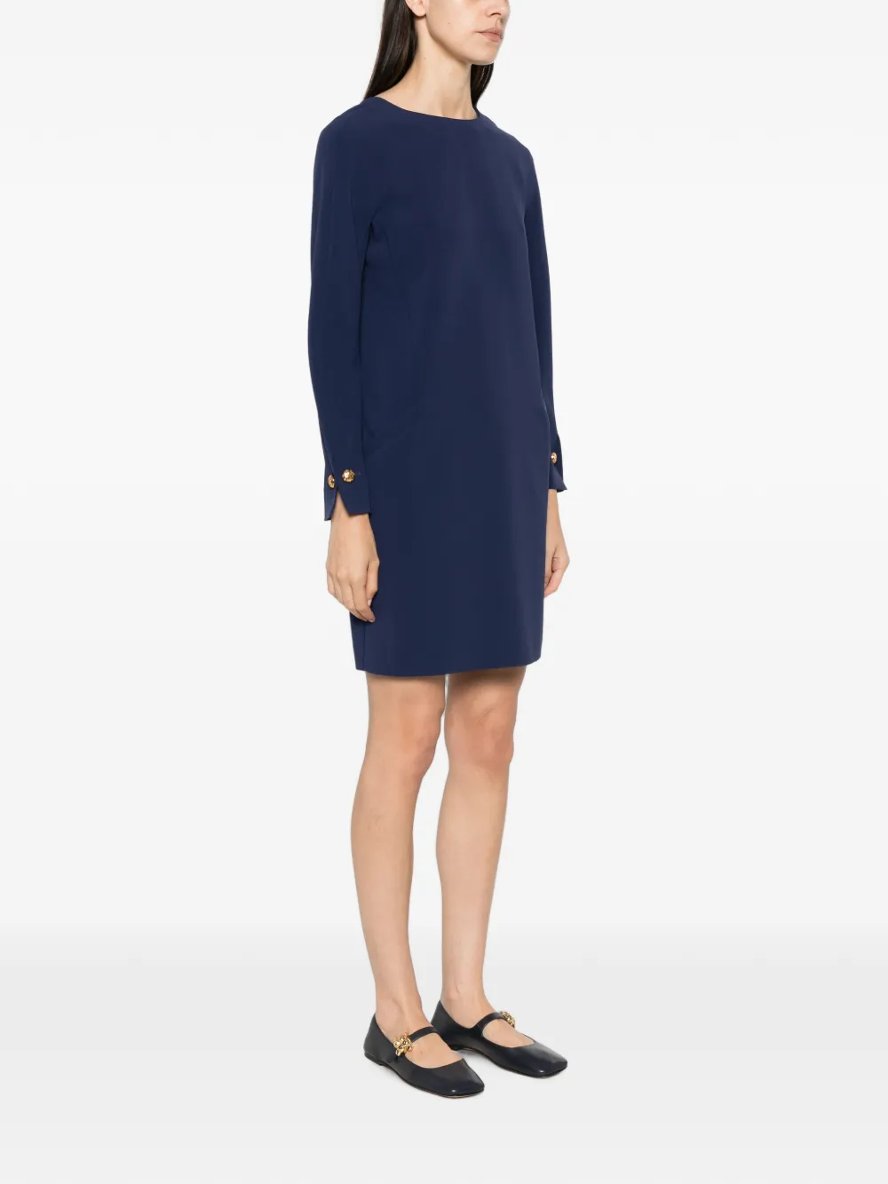 Max Mara button-cuff mini dress Blauw