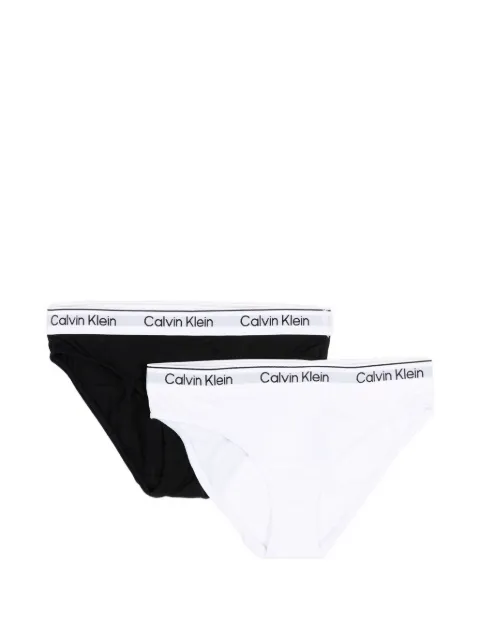 Calvin Klein Kids logo-waistband briefs (set of two)