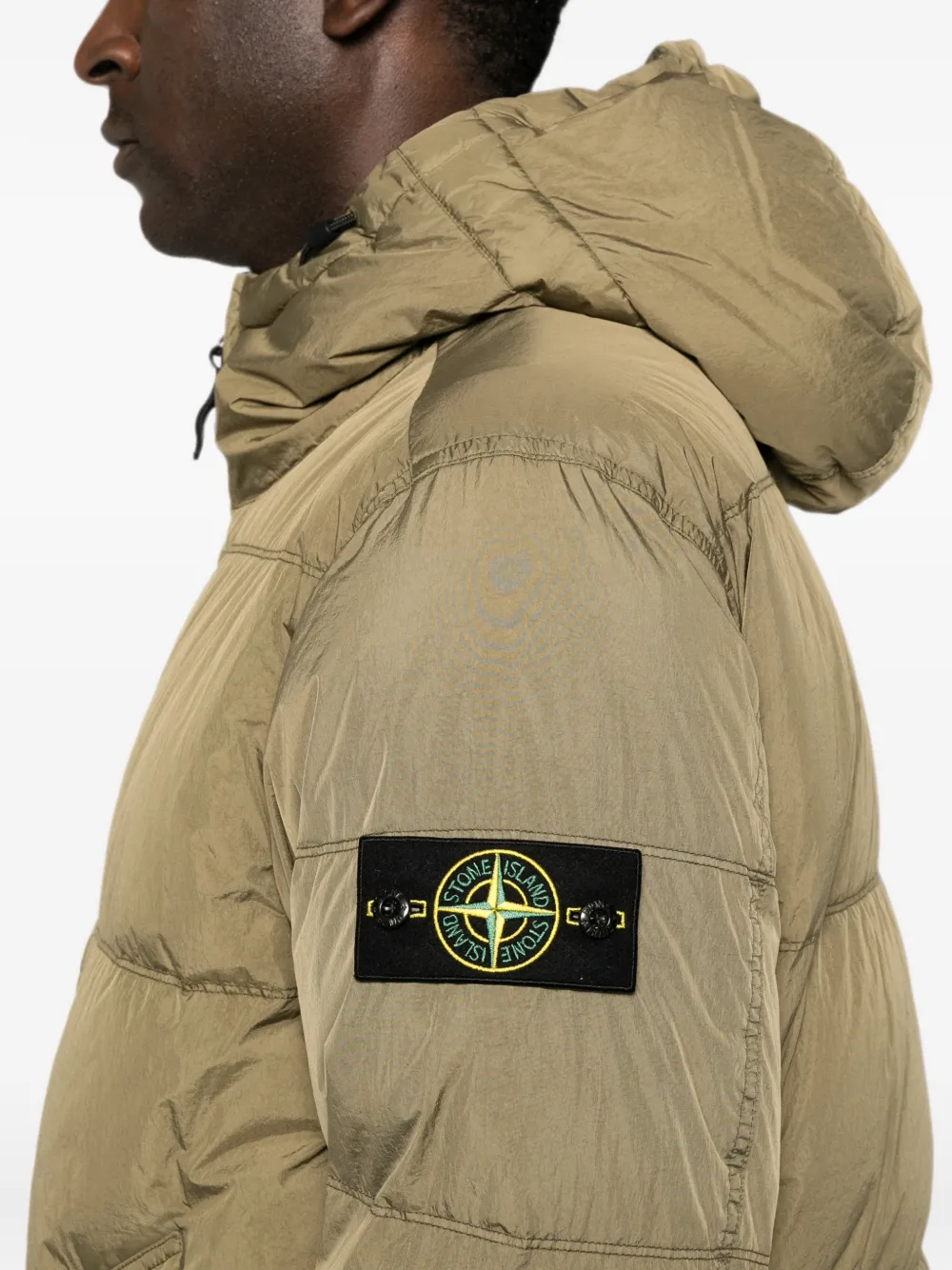 Stone Island Gewatteerd jack met capuchon Groen