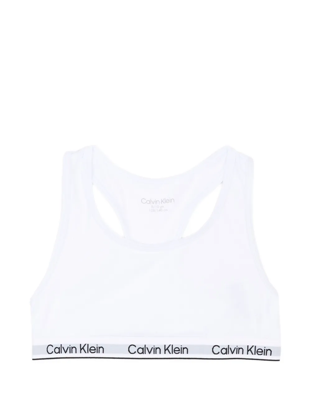 Calvin Klein Kids Twee racerback bralettes met logoband Zwart