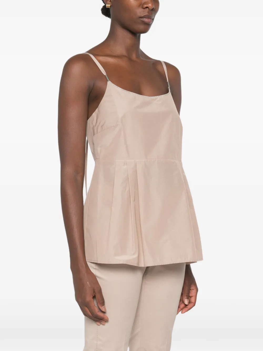 Peserico Top met plooien Beige