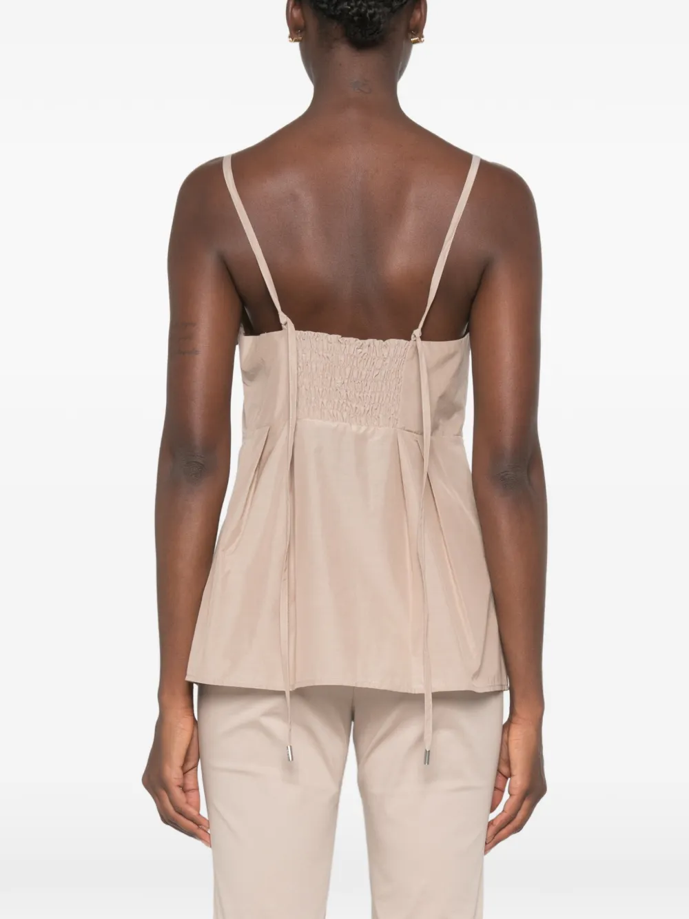 Peserico Top met plooien Beige