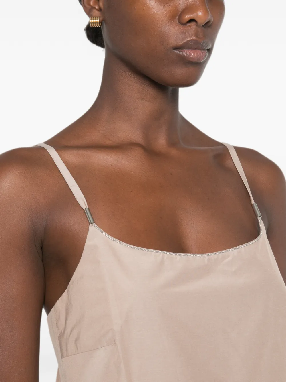 Peserico Top met plooien Beige