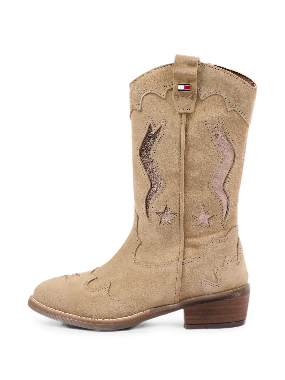 Tommy Hilfiger Junior star-embroidered western boots Beige