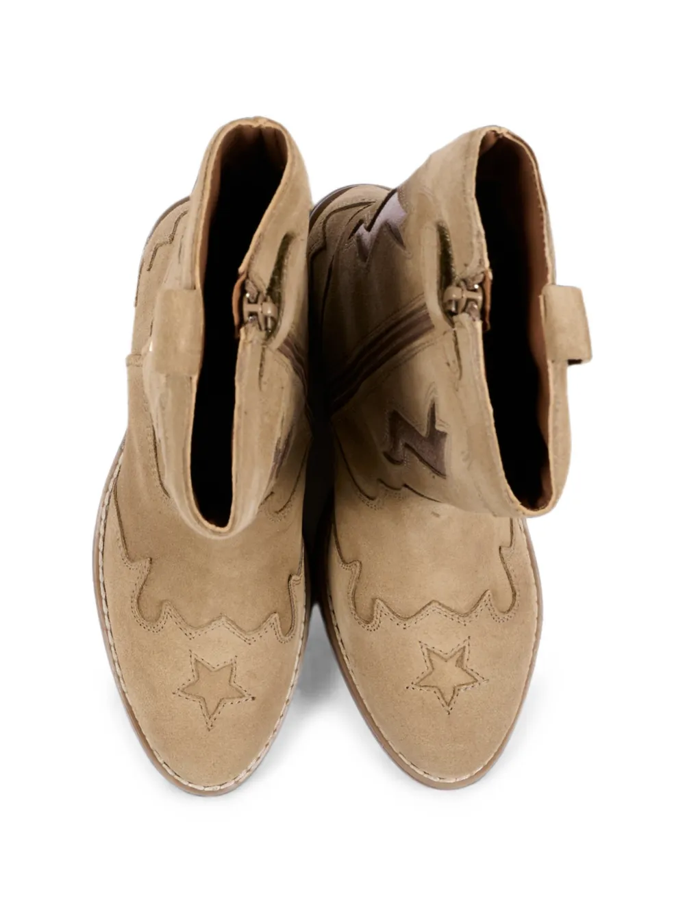 Tommy Hilfiger Junior star-embroidered western boots Beige