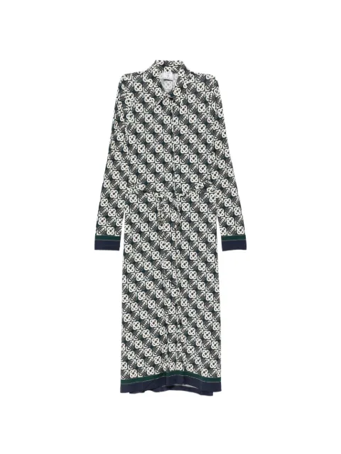 Casablanca Midi-jurk met monogramprint en lange mouwen
