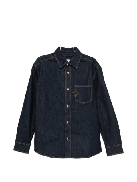 Casablanca logo-embroidered denim shirt