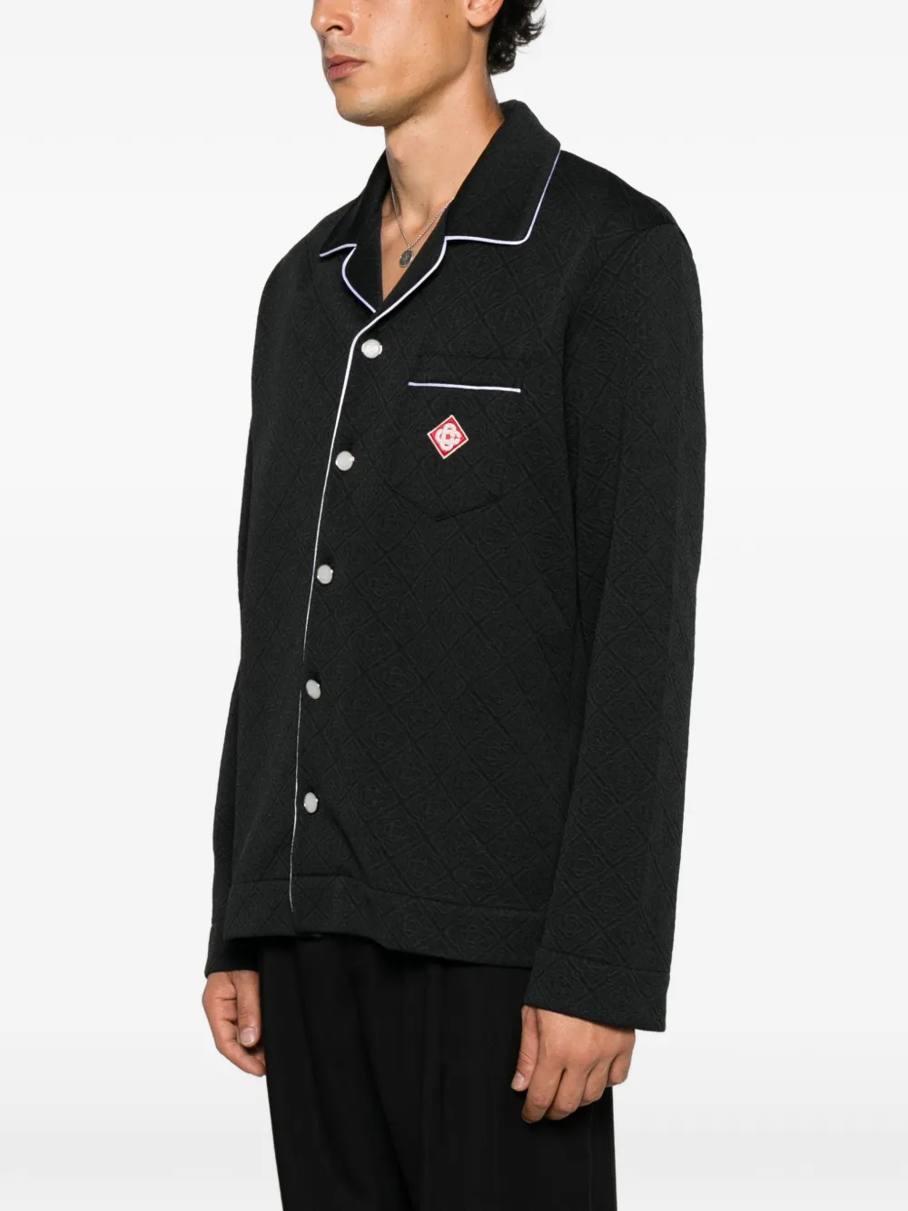 Casablanca logo-patch shirt Zwart