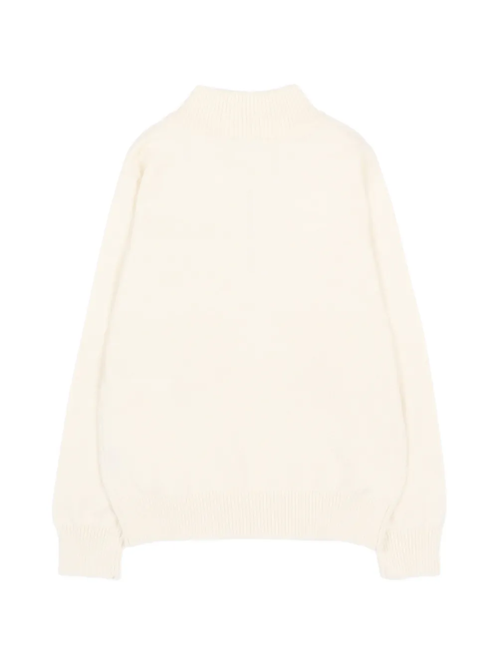 TRUSSARDI JUNIOR Trui met geborduurd logo en rits Wit