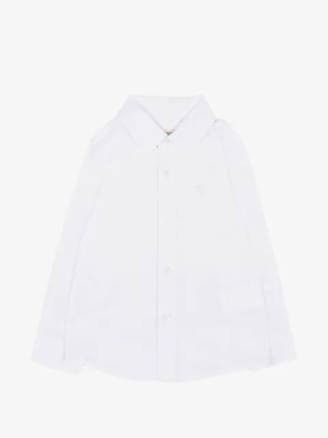 TRUSSARDI JUNIOR logo-embroidered long-sleeve shirt