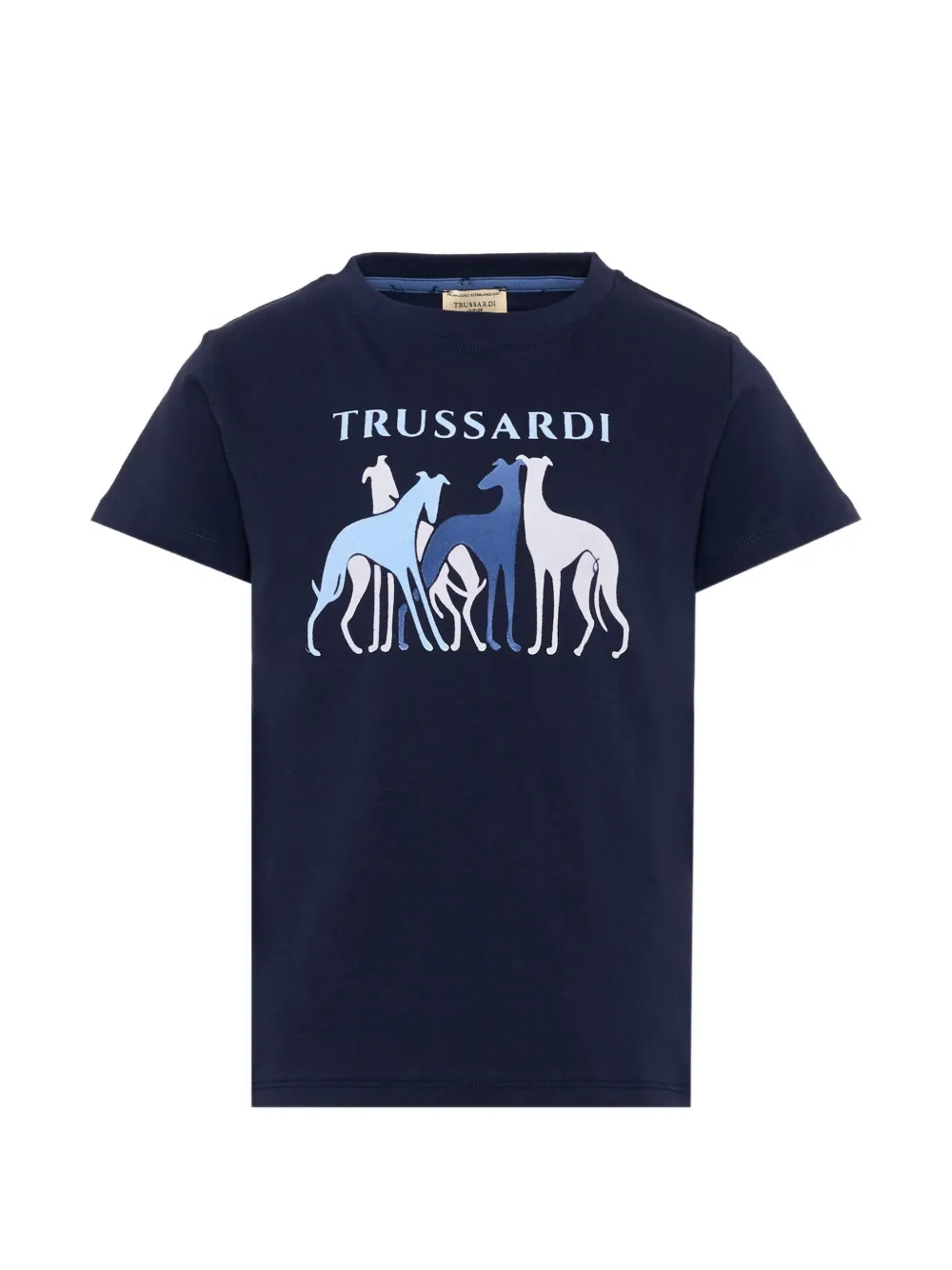 TRUSSARDI JUNIOR logo-print short-sleeve T-shirt Blauw