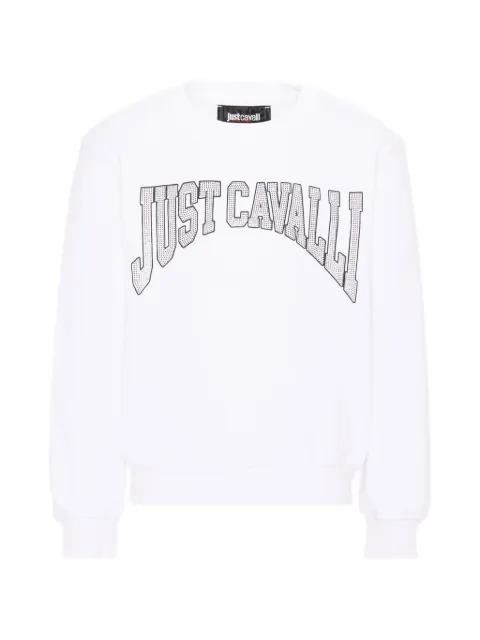 Just Cavalli Kids sudadera con logo de strass