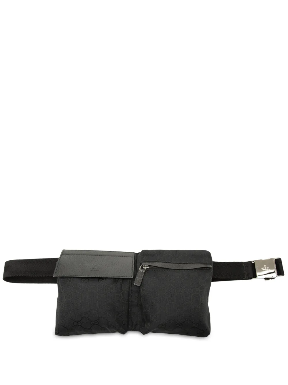 Gucci Pre-Owned Marsupio Double Pocket in tela GG con tasche 2000-2015 - Nero