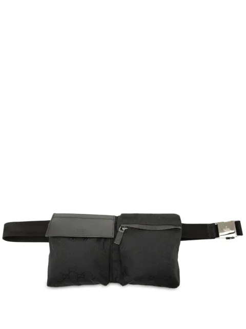 Gucci Pre-Owned 2000-2015 GG Canvas Double Pocket belt bag
