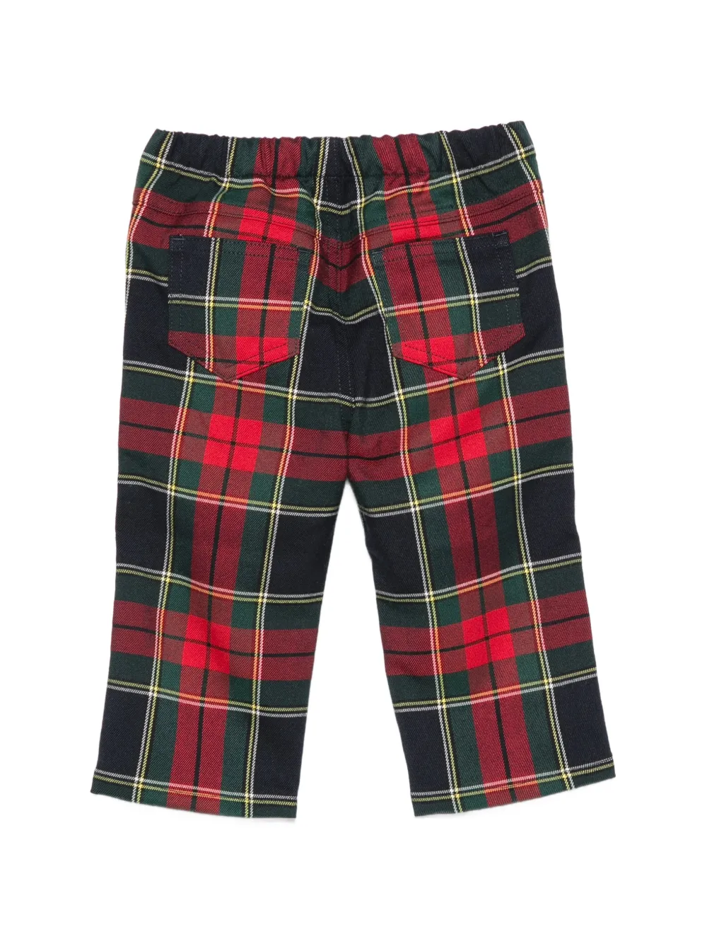 Il Gufo Geruite katoenen-broek Groen