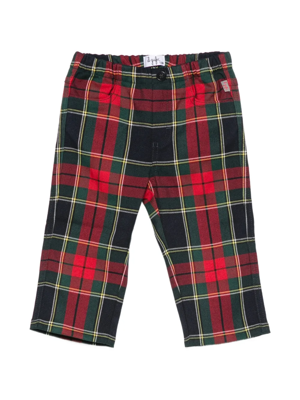 Il Gufo tartan-check cotton trousers - Verde