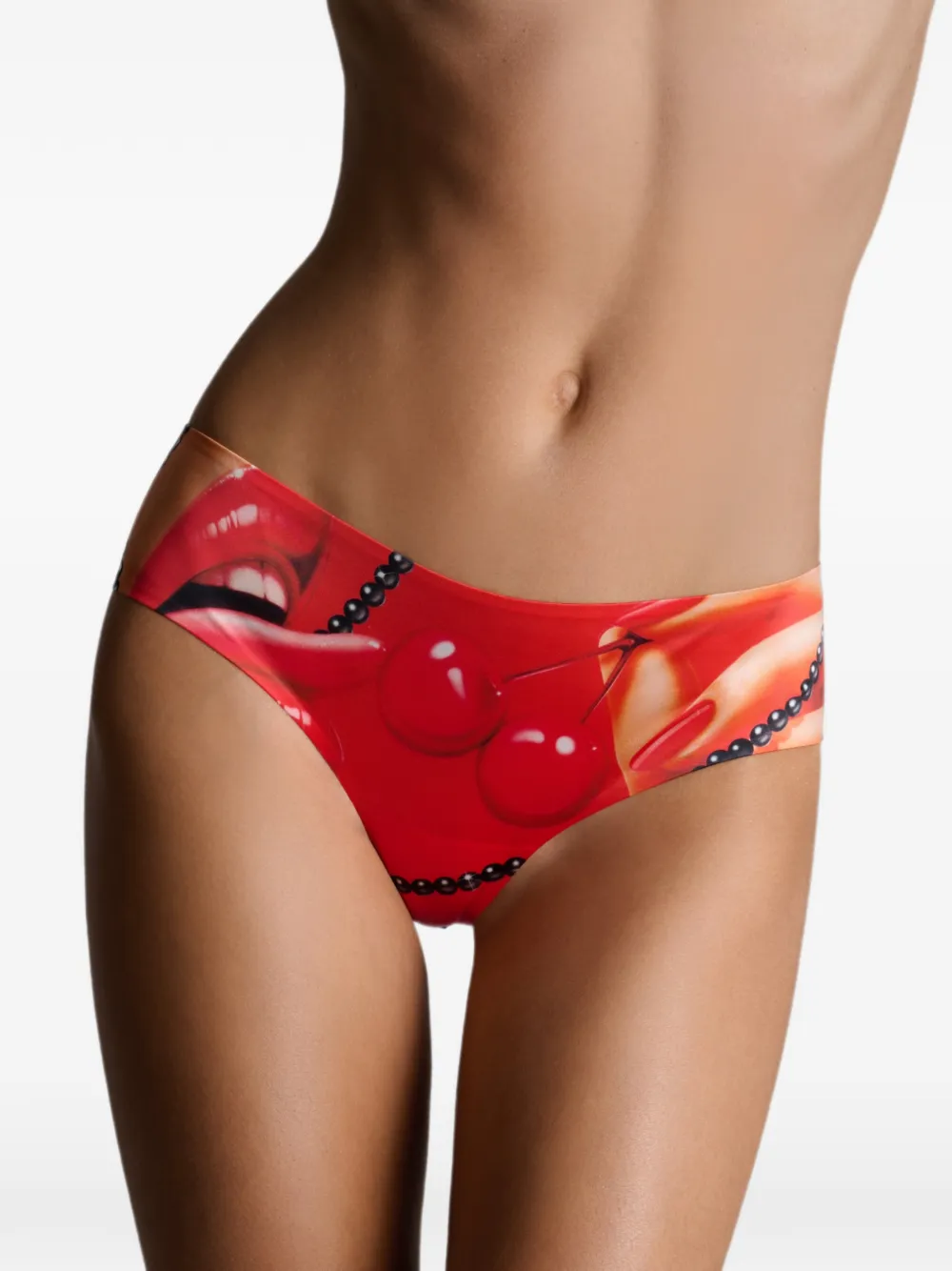 Maison Close Cherry hipster briefs - Rot