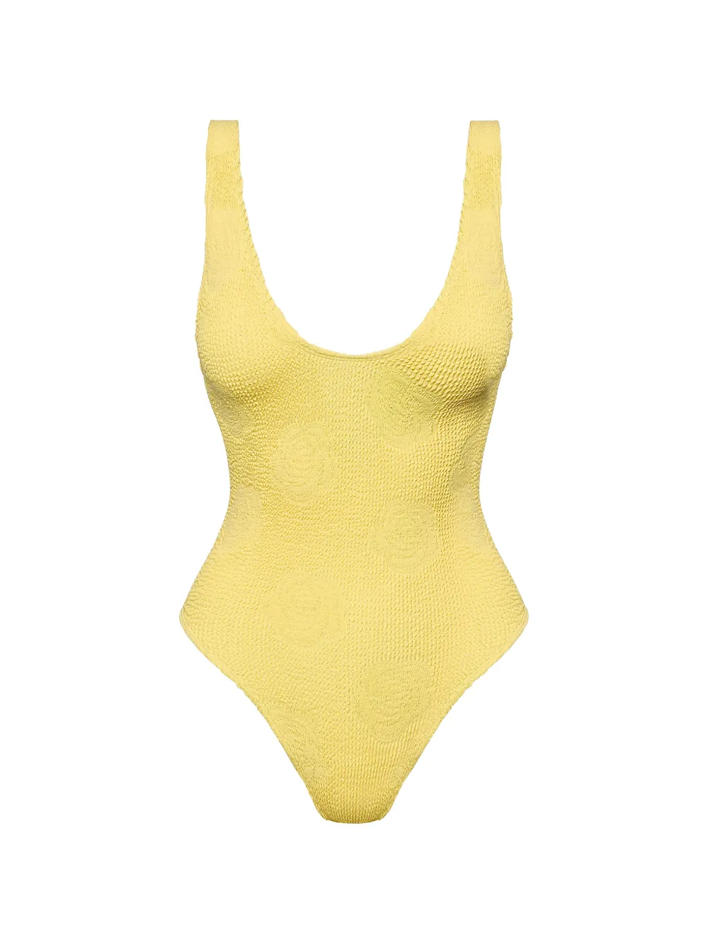 SOFIA ERHAN Mara crinkle-effect swimsuit - Giallo