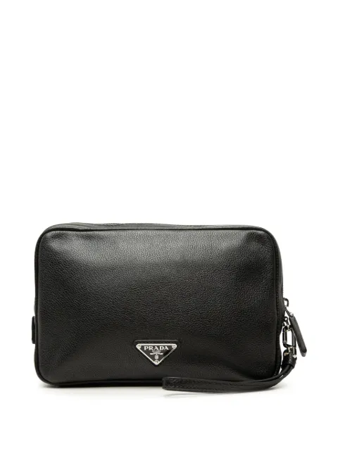 Prada Pre-Owned 2013-2026 Vitello Daino Wristlet clutch bag
