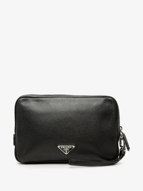 Prada Pre-Owned 2013-2026 Vitello Daino Wristlet clutch bag
