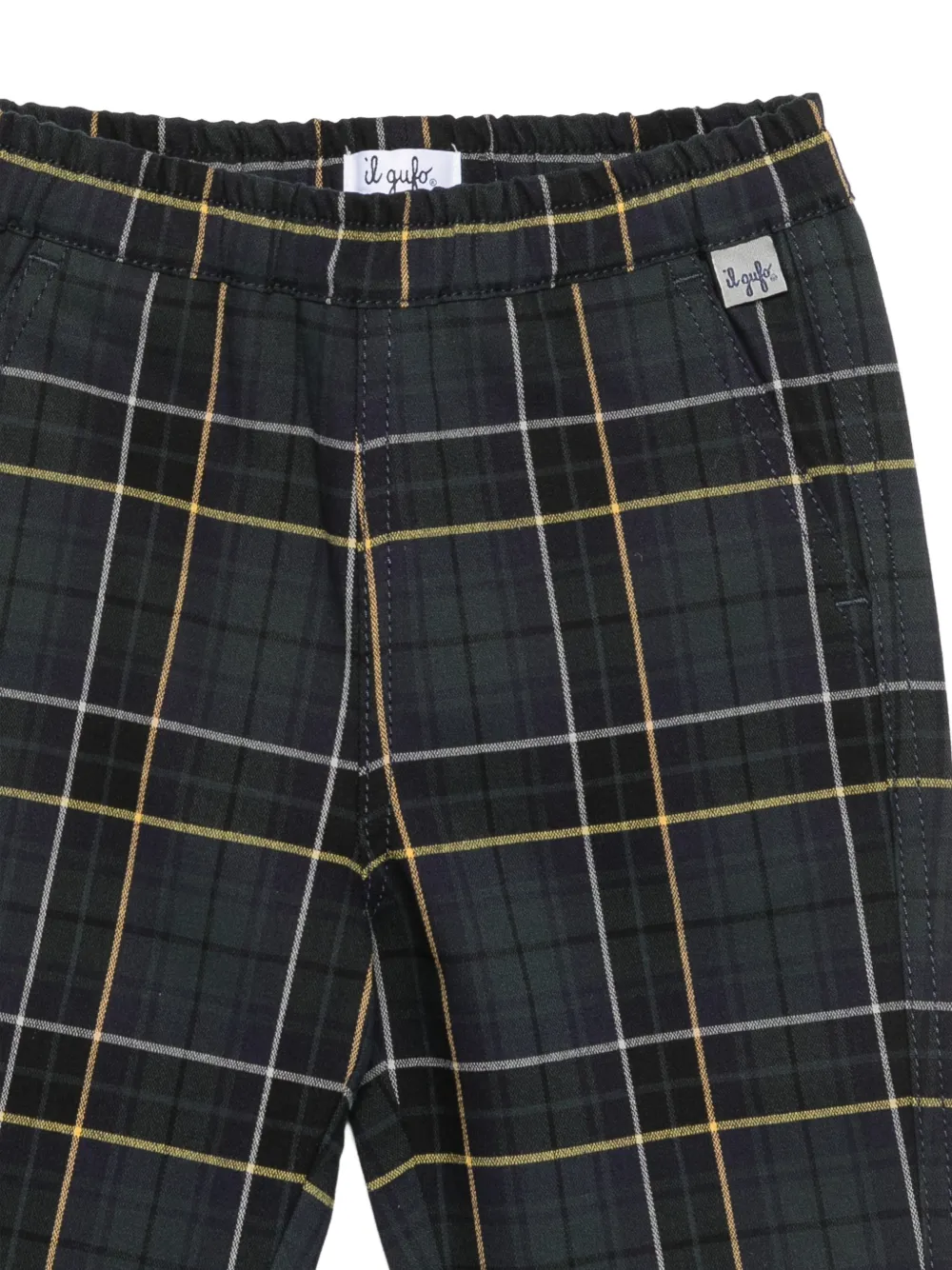 Il Gufo Geruite broek Groen