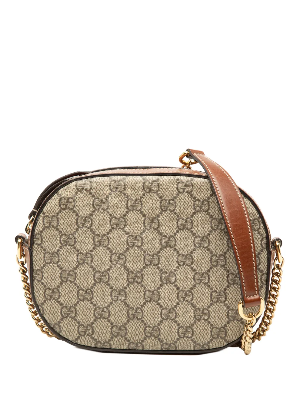 Gucci Pre-Owned Borsa a tracolla mini in tessuto GG Supreme con catena 2016-2026 - Toni neutri