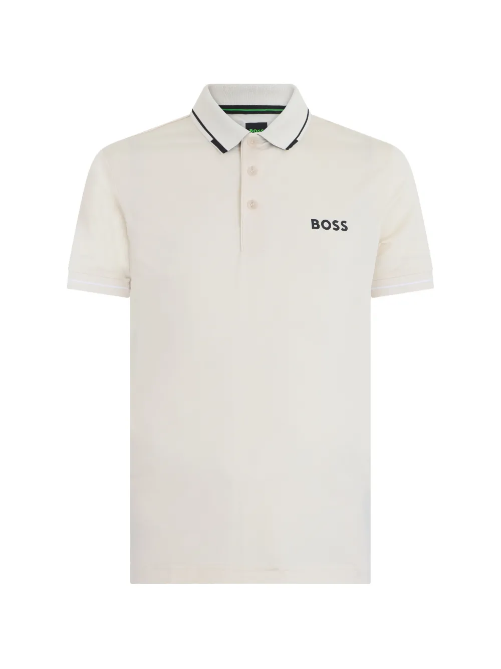 BOSS logo-print short-sleeve polo shirt - Toni neutri