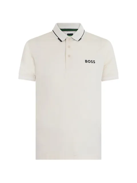 BOSS logo-print short-sleeve polo shirt