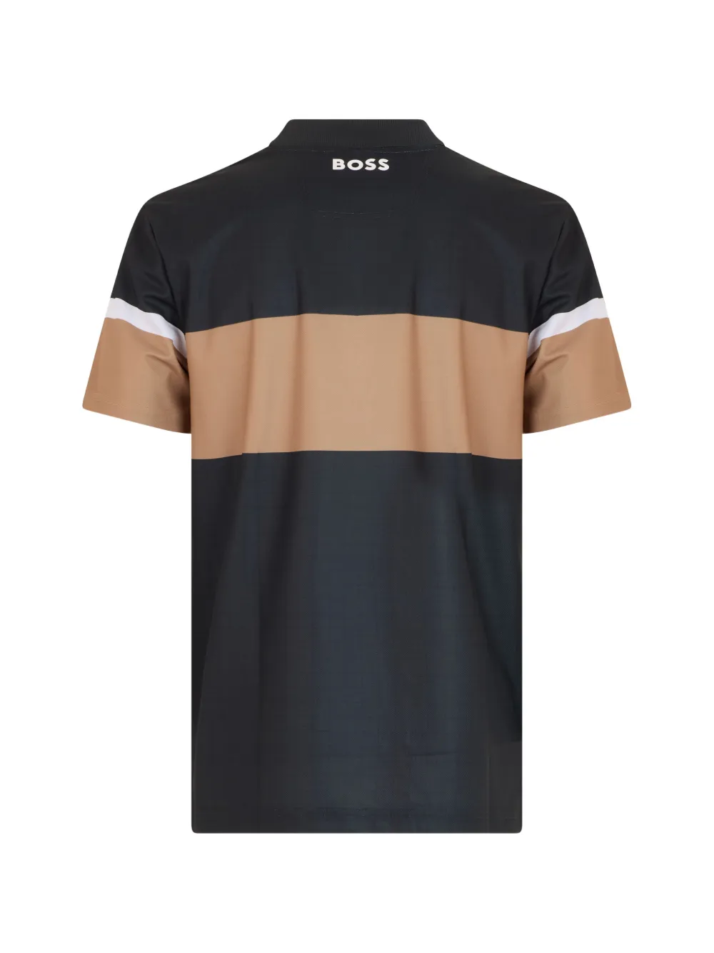 BOSS Poloshirt met colourblocking Zwart