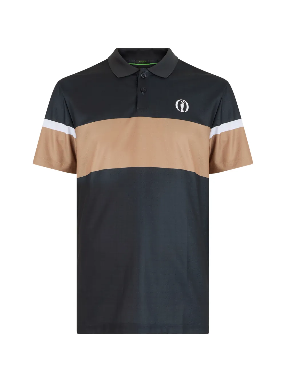 BOSS colour-block short-sleeve polo shirt - Schwarz