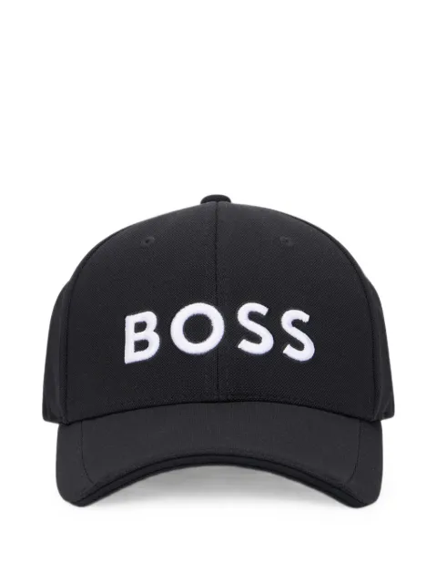 BOSS logo-embroidered cap