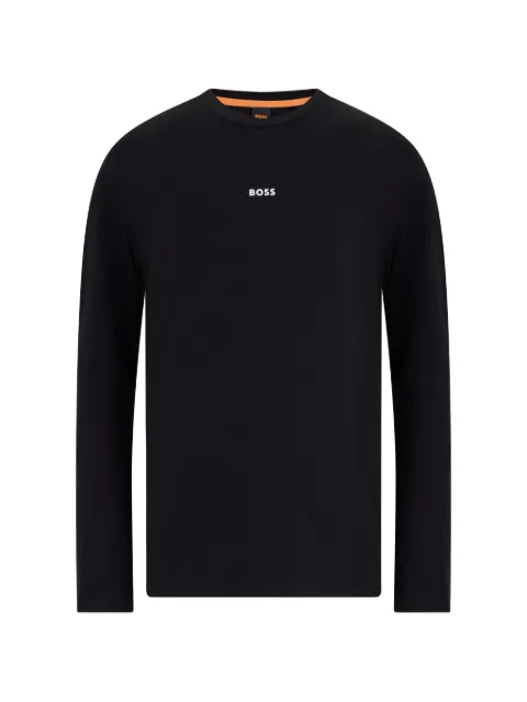 BOSS logo-print long-sleeve T-shirt