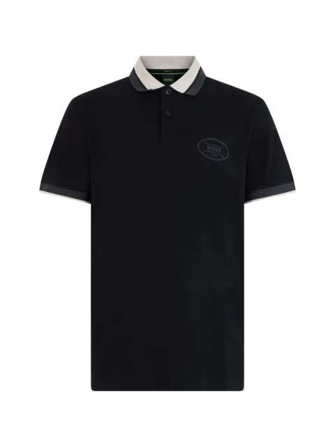 BOSS logo-patch polo shirt