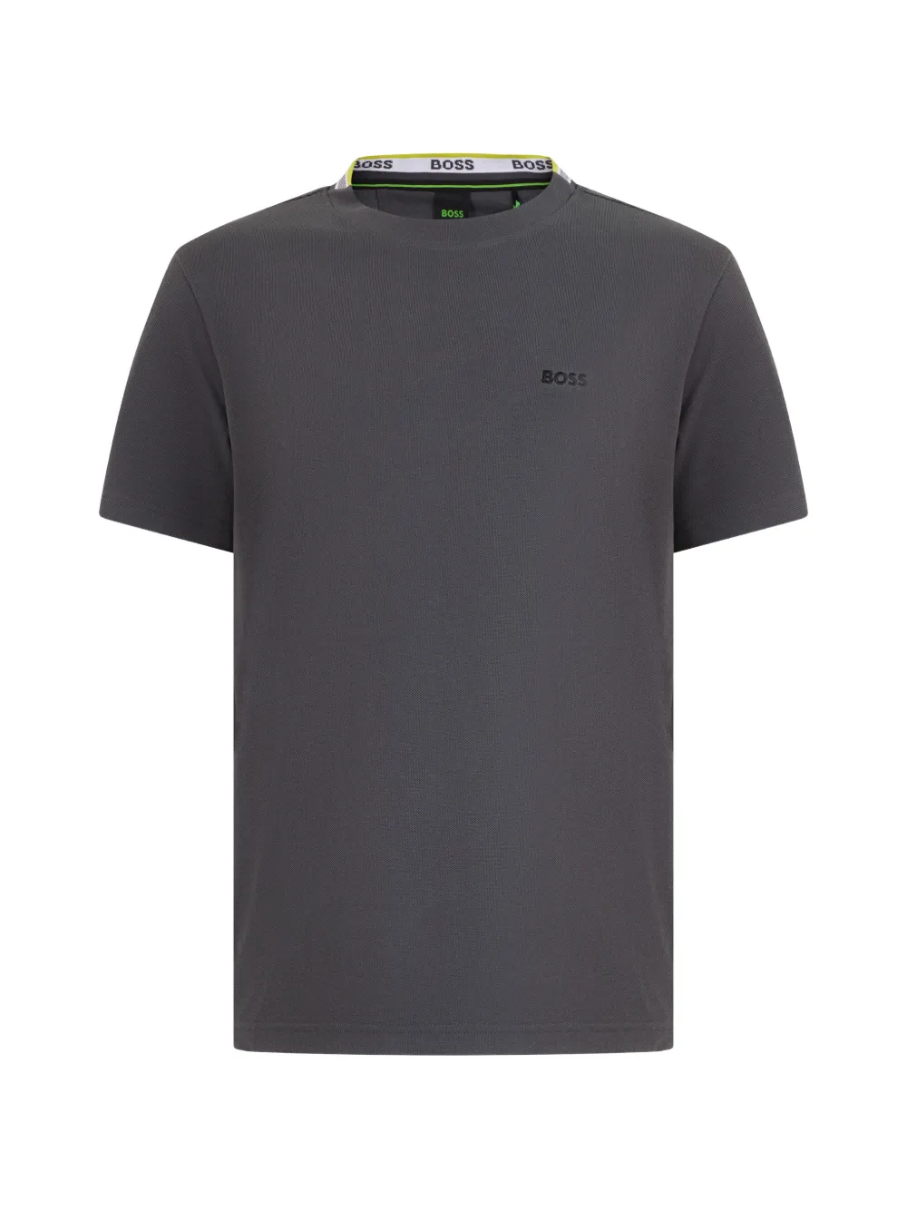 BOSS logo-embroidered T-shirt - Grau