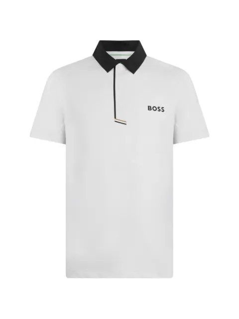 BOSS logo-print short-sleeve polo shirt