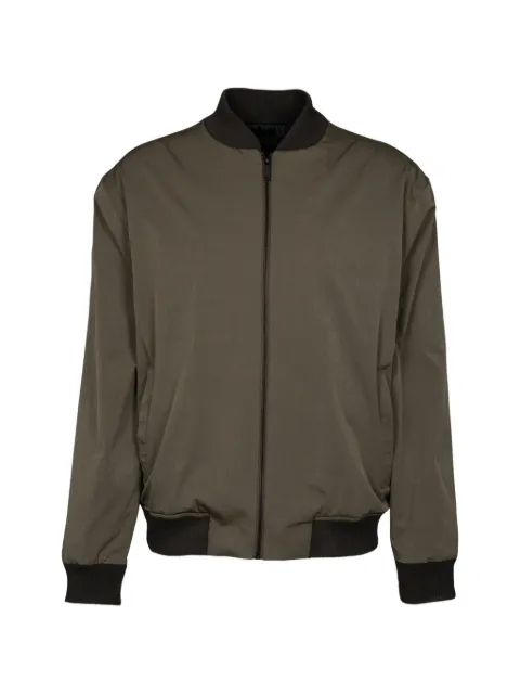 Karl Lagerfeld ribbed-trim zip-up bomber jacket