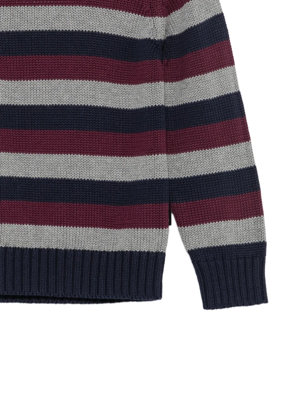 Aspesi Kids Gestreepte katoenen trui Blauw