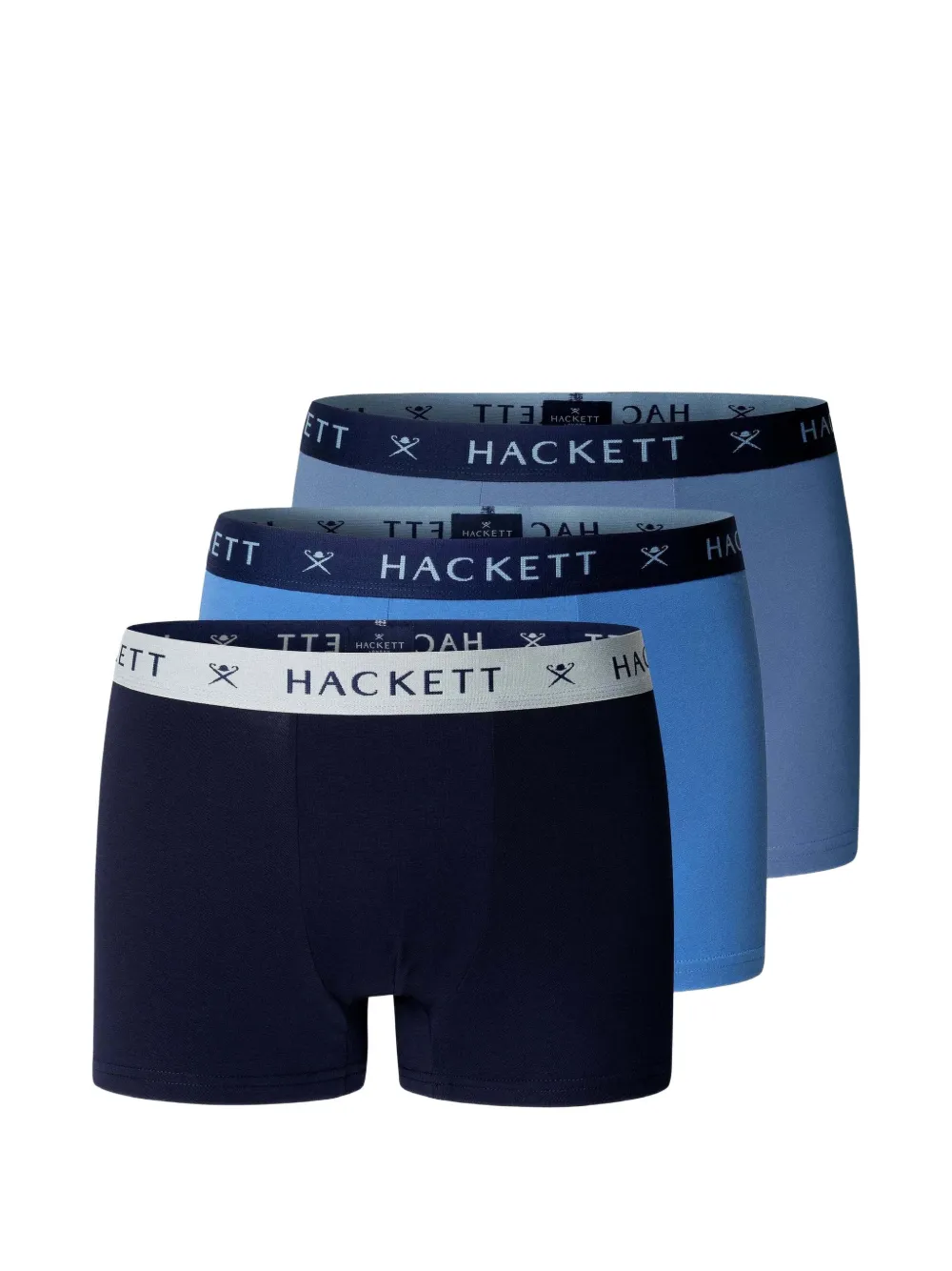 Hackett London Shorts mit Logo-Bund (3er-Set) - Blau