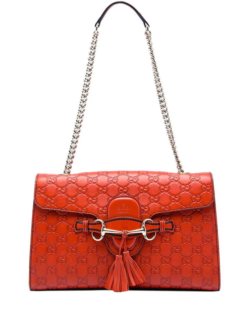 Gucci Pre-Owned Borsa a spalla Emily media in pelle Guccissima 2016-2026 - Arancione