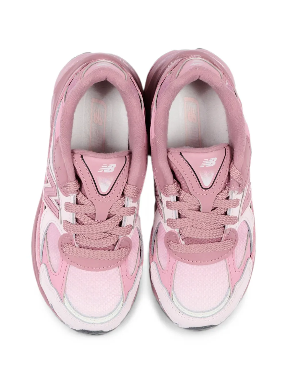 New Balance Kids logo-patch panelled sneakers Roze
