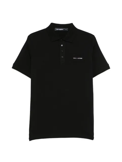 Karl Lagerfeld Poloshirt mit Logo-Schild