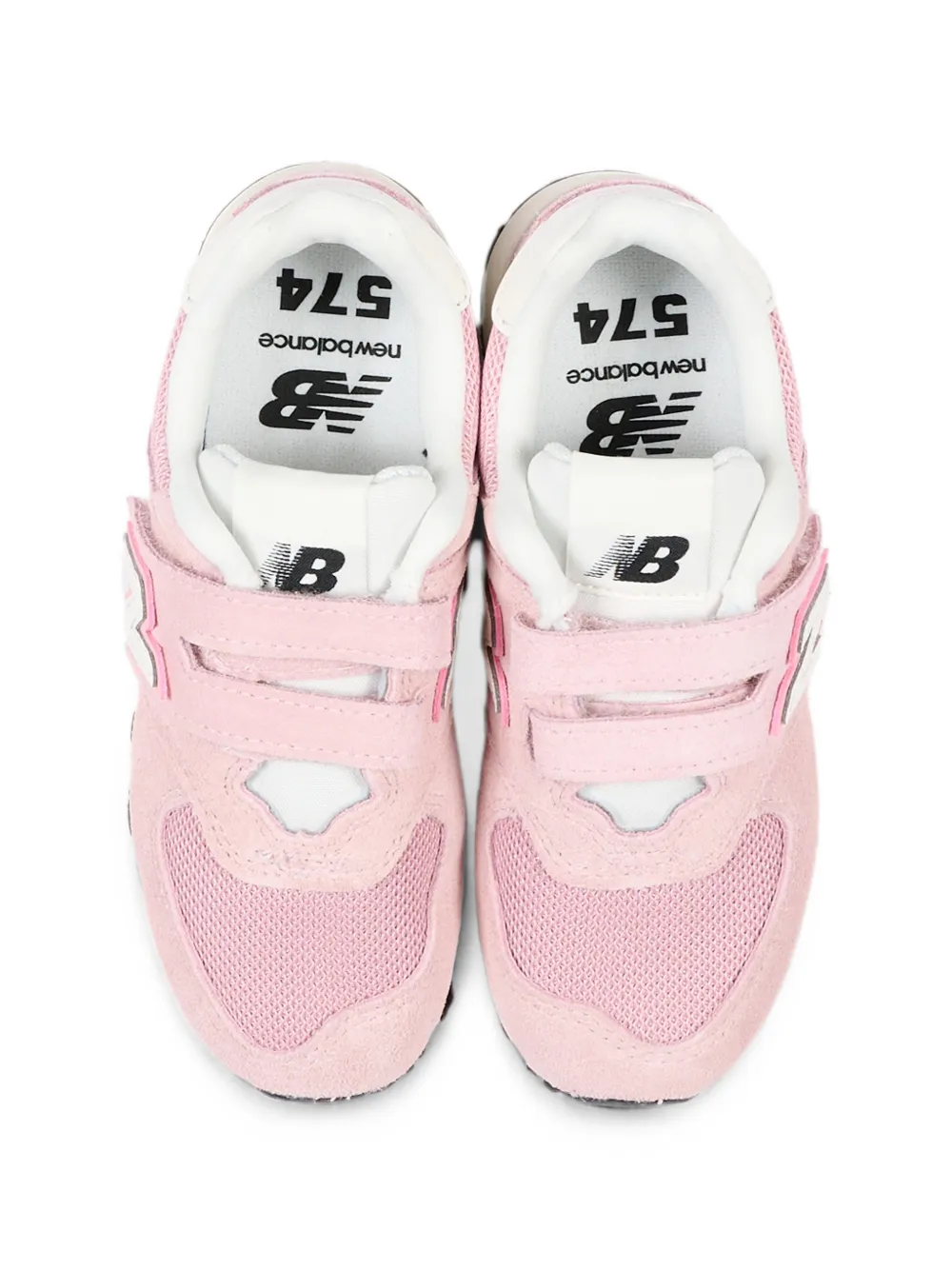 New Balance Kids 574 touch-strap sneakers Roze