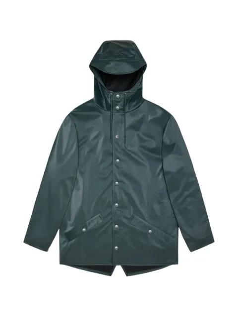 Rains hooded press-stud jacket