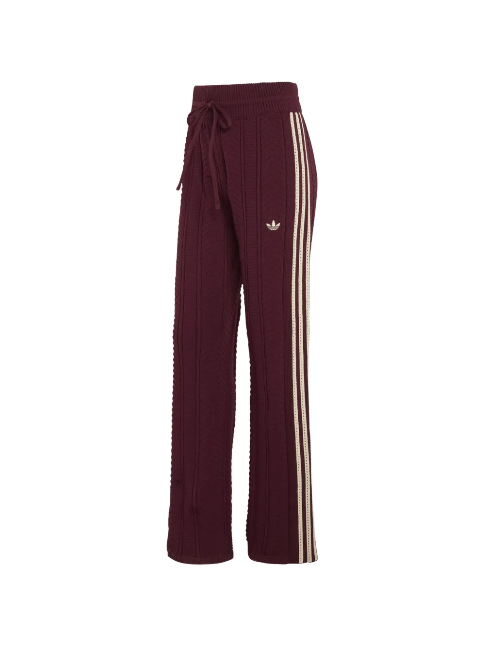 adidas chevron-knit side-stripe track pants Rood