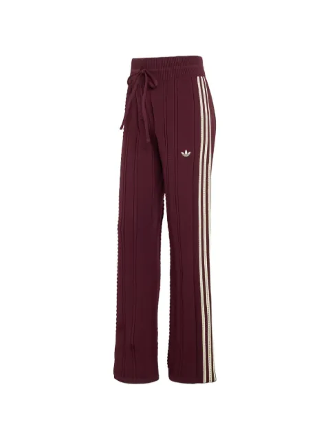 adidas chevron-knit side-stripe track pants