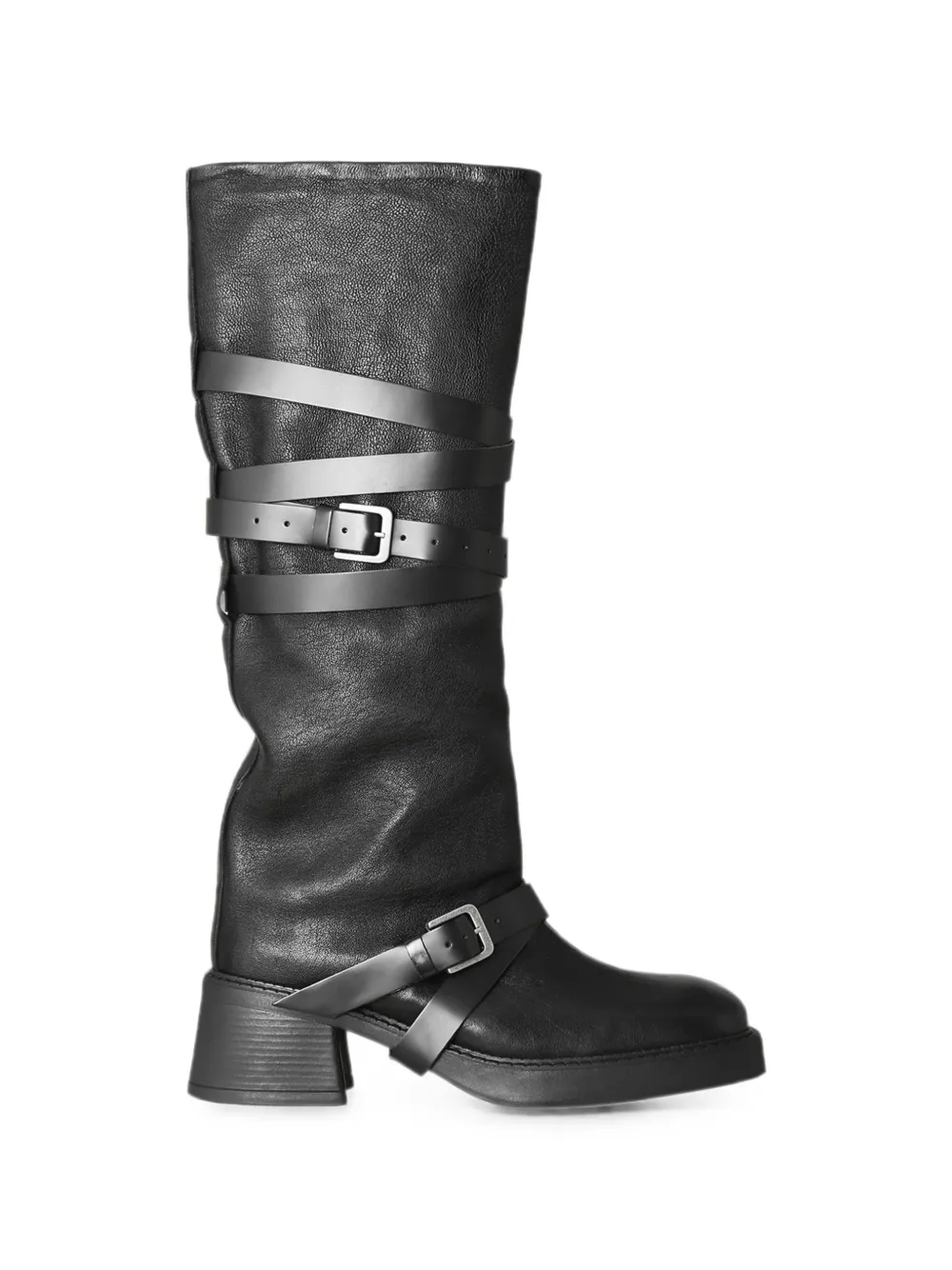 Miista Katarzyna belted tall boots Zwart