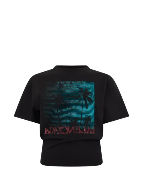 Balenciaga camiseta corta con diseño gráfico