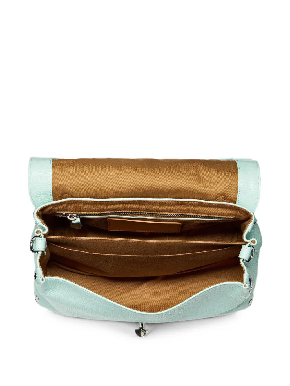 Zanellato Postina leren schoudertas Blauw