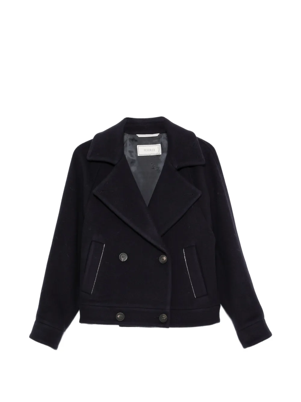 Peserico double-breasted wool coat - Blau